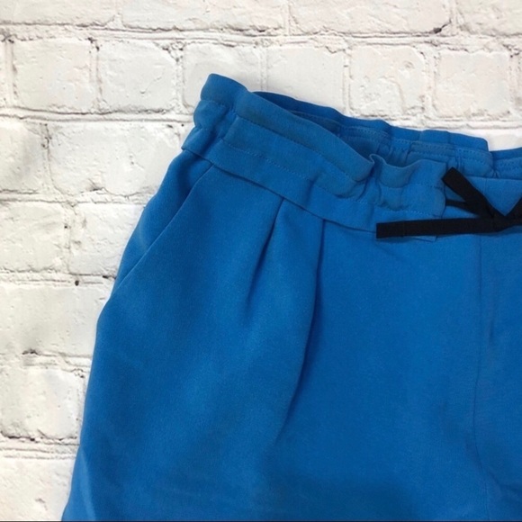 Rag & Bone Women’s Ivette Shorts Blue Crepe Size Small Drawstring Waist - Picture 5 of 8